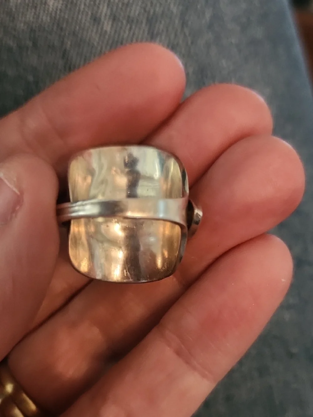Vintage British Sterling Silver Spoon Ring